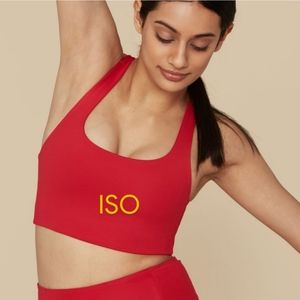 ISO Girlfriend Collective Paloma Bra in Cherry S